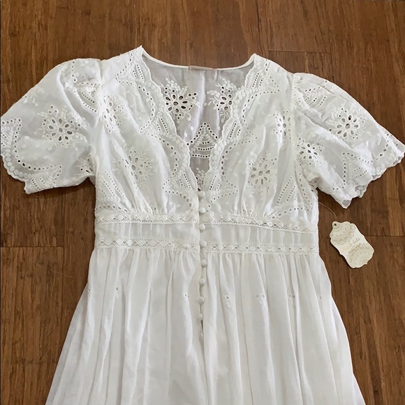 NEW Altar’d State Coralie Midi Dress Eyelet Lace - Picture 5 of 7